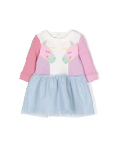 Stella McCartney Kids Stella Mccartney Abito Multicolor In Cotone Baby Girl