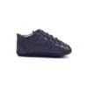 Leather Lace-up Shoes With Woven Effect