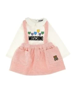 MOSCHINO Skirt + Logo T-shirt Set