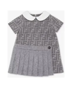FENDI Grey Flannel Dress