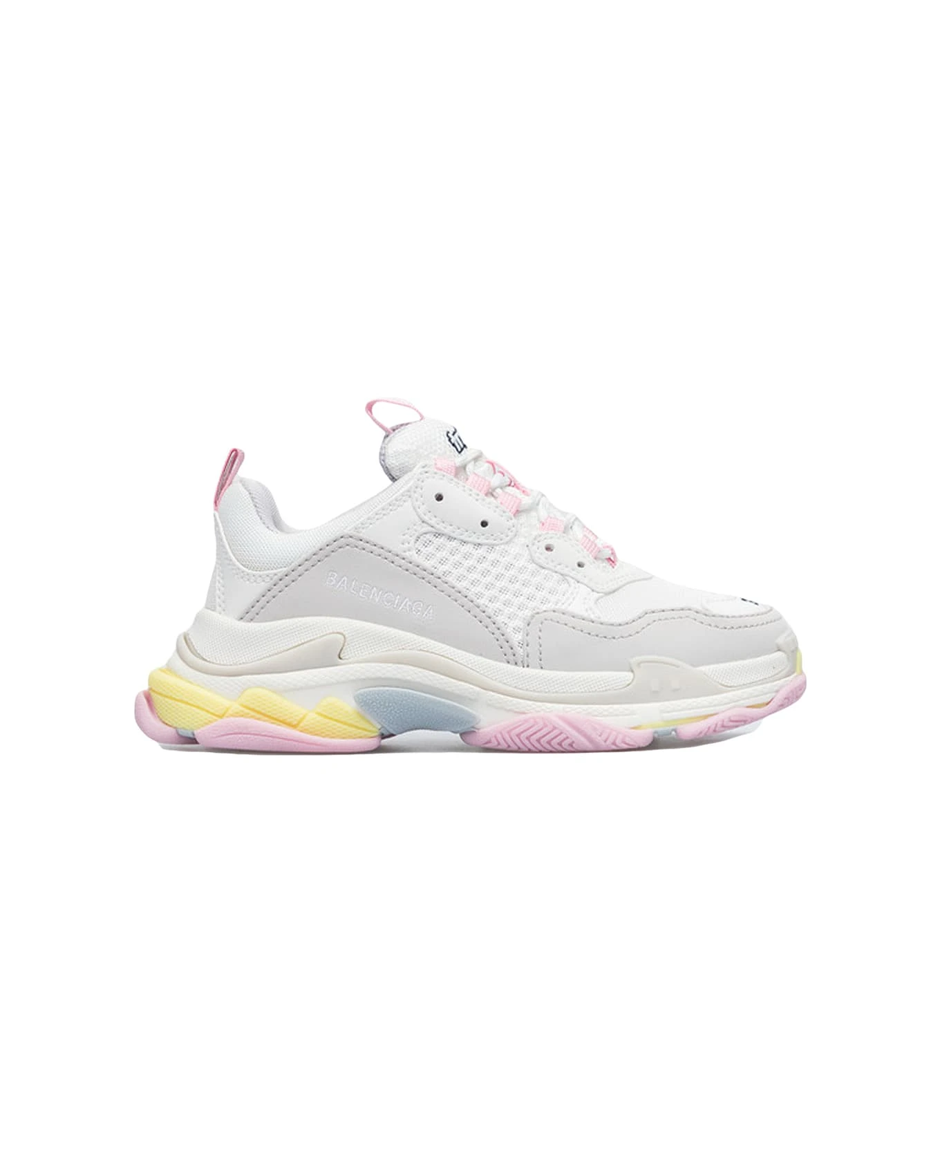 Balenciaga Triple S Sneakers In White With Pastel Multicolor Details 1 Balenciaga Triple S Sneakers In White With Pastel Multicolor Details