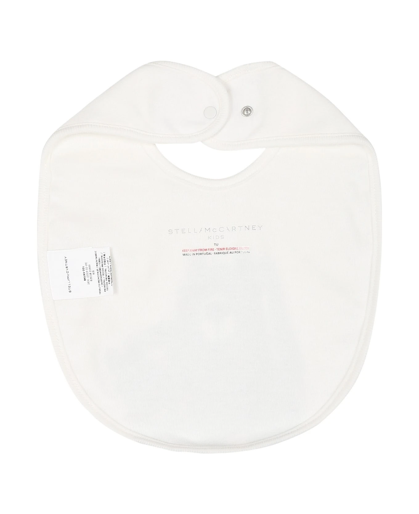 Stella McCartney Kids White Set For Baby Boy With Printed Bear 5 Stella McCartney Kids White Set For Baby Boy With Printed Bear - Image 5