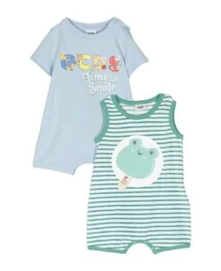 White/multicolor Set Baby Boy