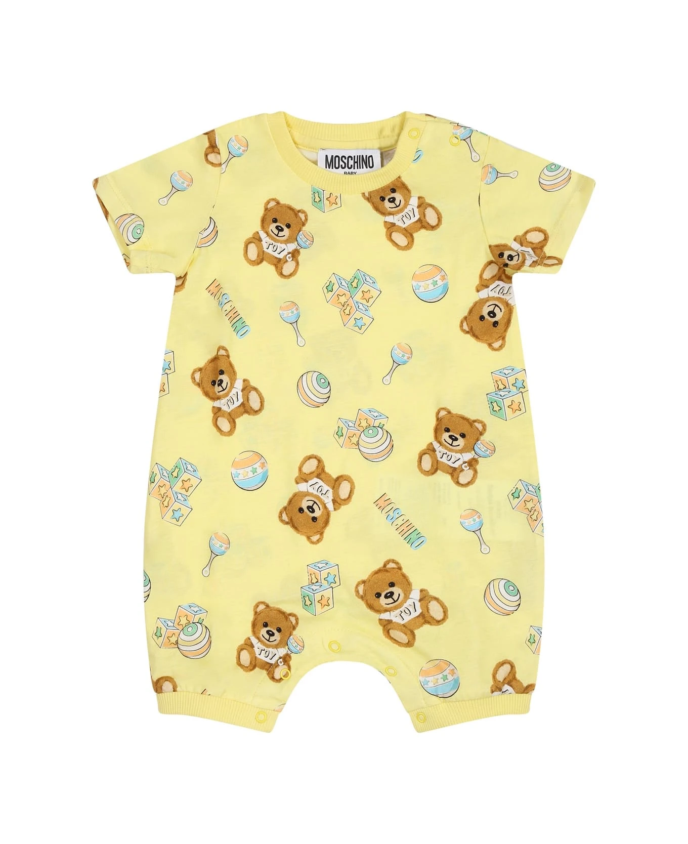 MOSCHINO Yellow Set For Baby Kids With Teddy Bear 2 MOSCHINO Yellow Set For Baby Kids With Teddy Bear - Image 2