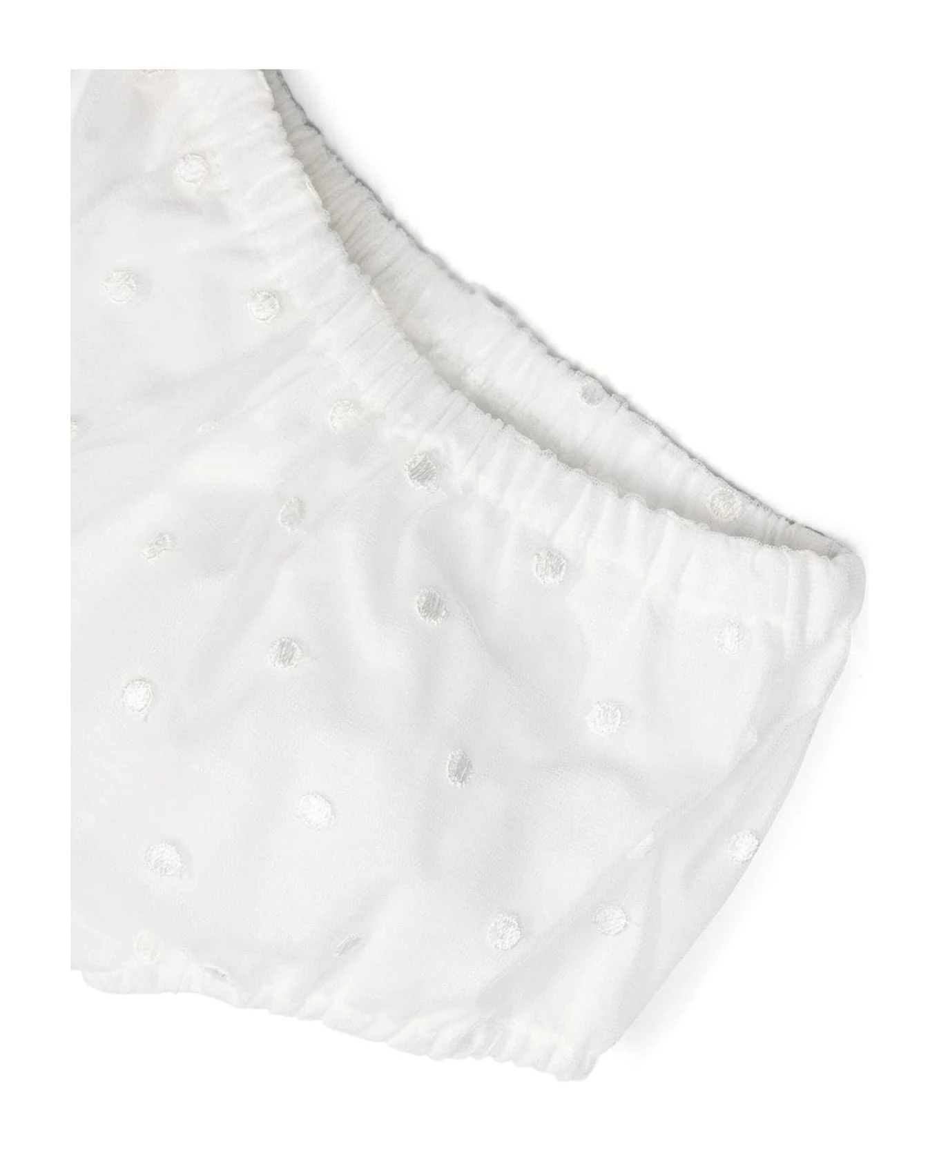 Embroidered Ruffle-neck Cotton Dress 3 Embroidered Ruffle-neck Cotton Dress - Image 3