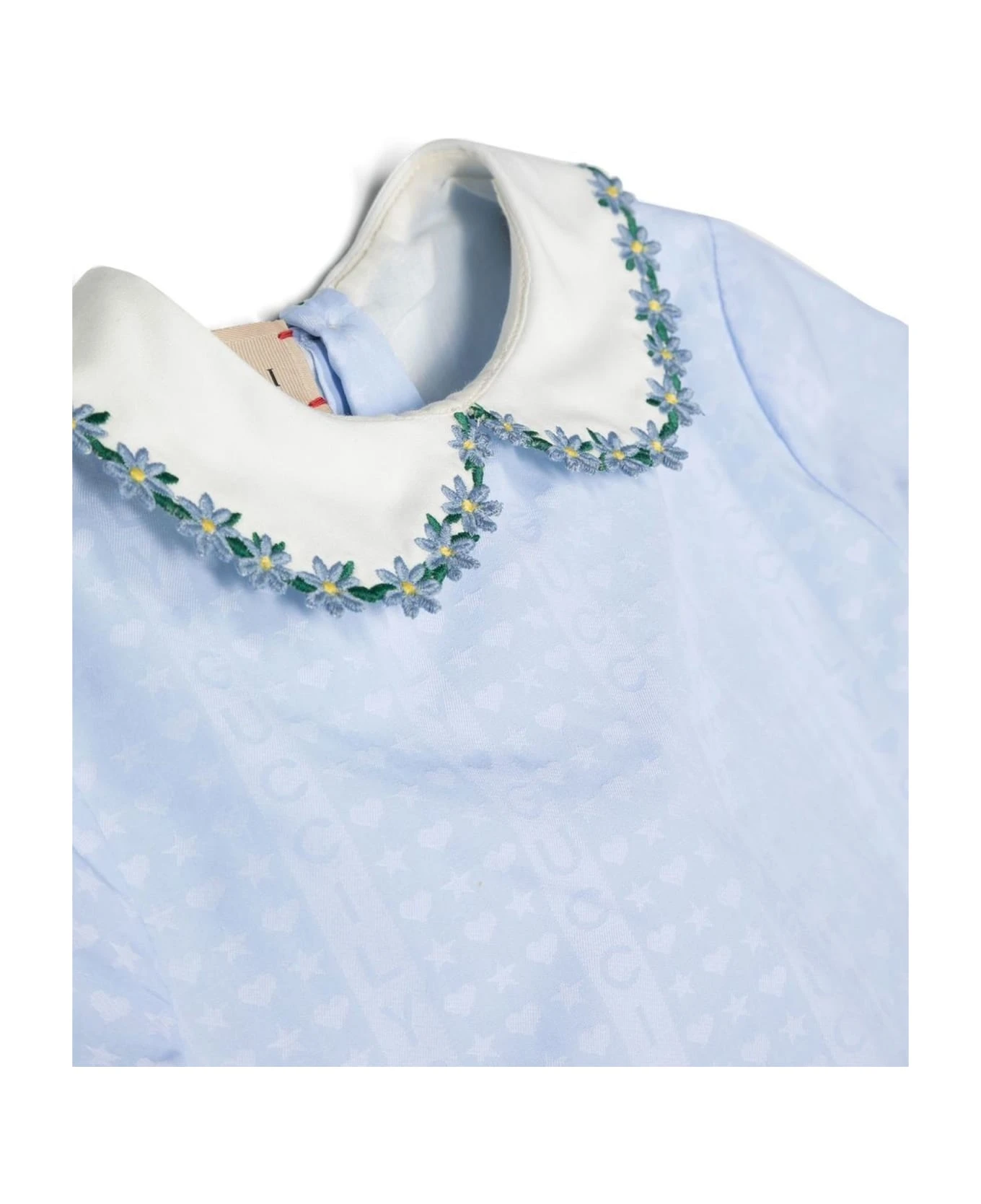 Gucci Light Blue Cotton Blend Dress 3 Gucci Light Blue Cotton Blend Dress - Image 3