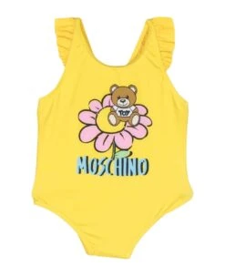 MOSCHINO Yellow Swimsuit Baby Girl