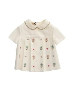 Gucci Floral Printed Short Sleeved Blouse