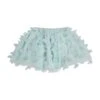 Green Skirt For Baby Girl With Tulle Applications
