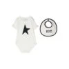 Golden Goose Body And Bib Cotton With Logo Set Kids