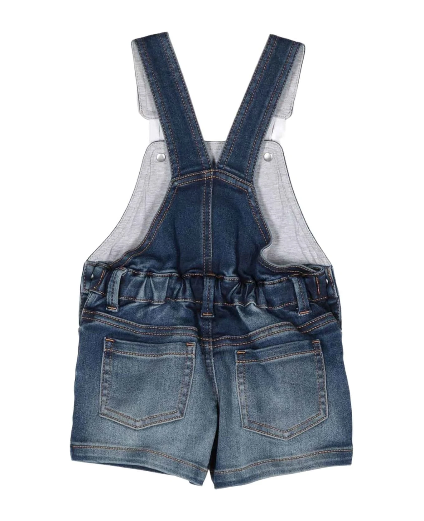 MOSCHINO Blue Salopette Baby Unisex 2 MOSCHINO Blue Salopette Baby Unisex - Image 2