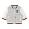 Kenzo Kids Grey Jacket For Baby Boy With Logo