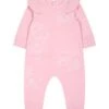 Kenzo Kids Pink Babygrow For Baby Girl With Print