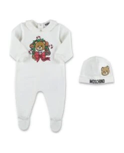 MOSCHINO Jumpsuit And Fleece Cap Set