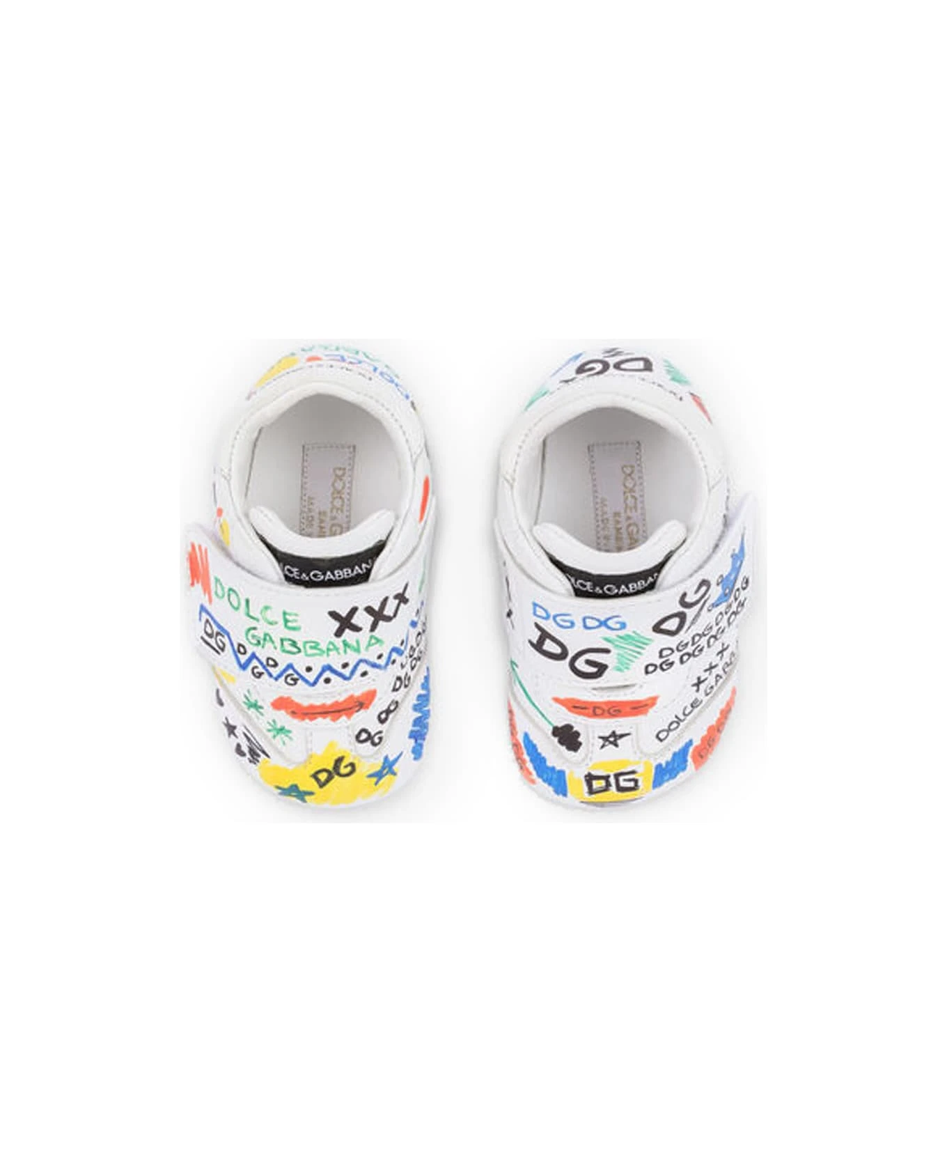 Dolce & Gabbana Strap Sneakers With Written Print 3 Dolce & Gabbana Strap Sneakers With Written Print - Image 3