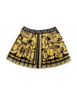 Versace Baroque Pleated Skirt
