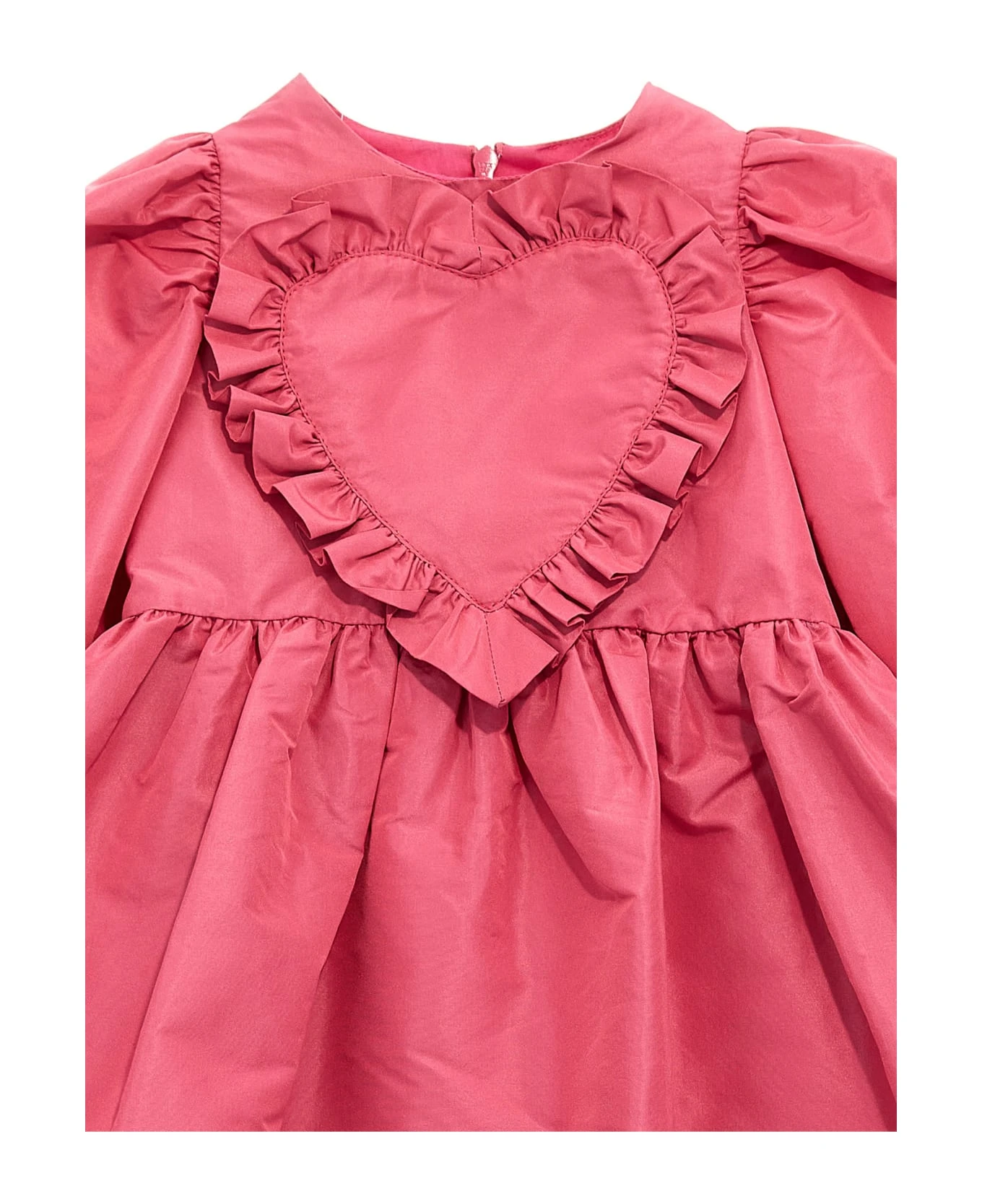 Stella McCartney Kids Heart Detail Taffeta Dress 3 Stella McCartney Kids Heart Detail Taffeta Dress - Image 3