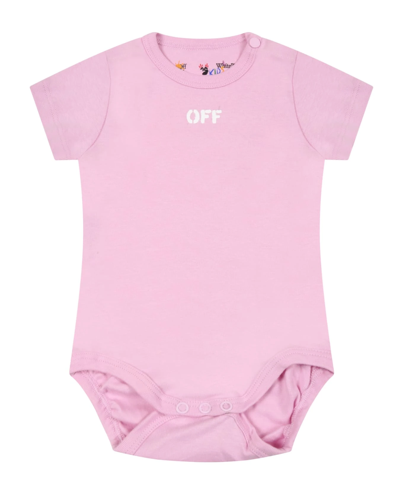 Off-White Multicolor Set For Baby Girl With Logo 2 Off-White Multicolor Set For Baby Girl With Logo - Image 2