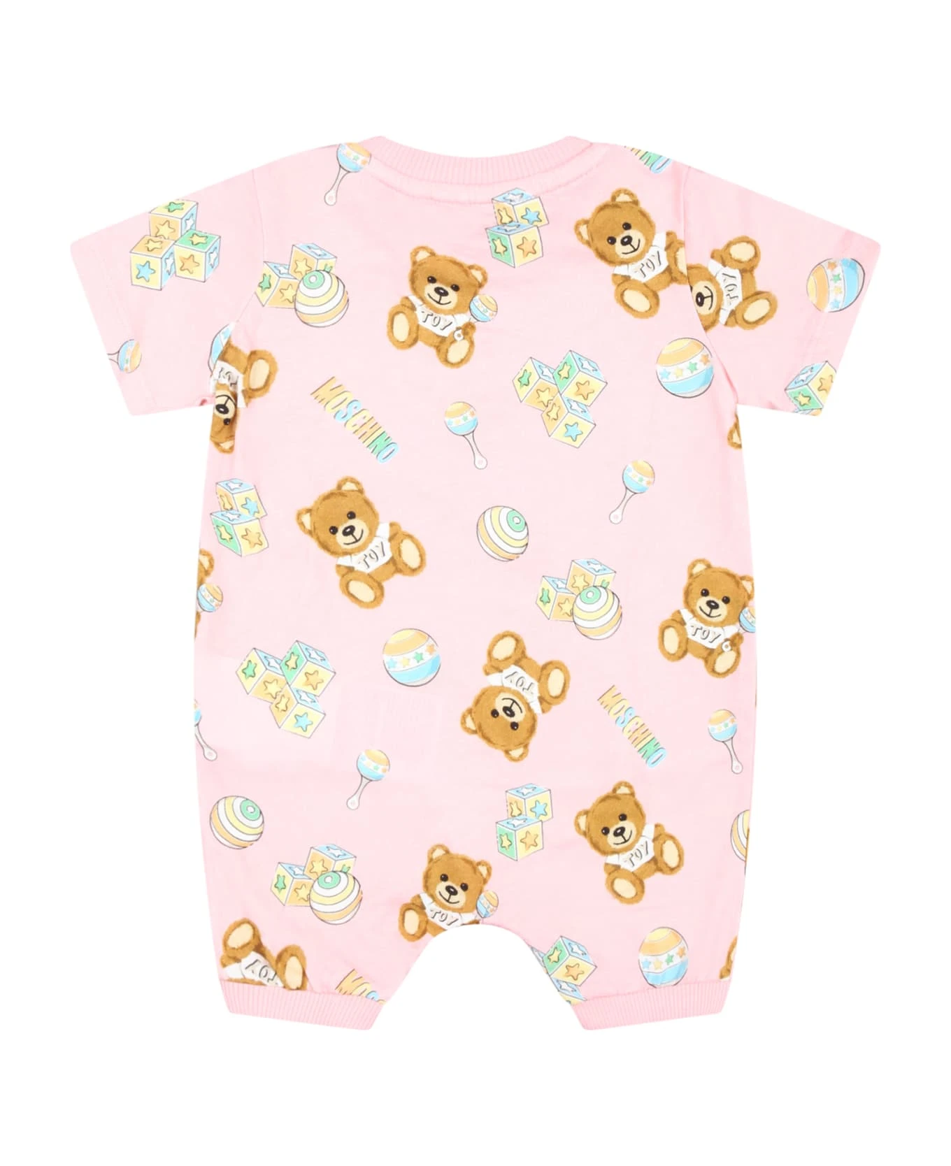 MOSCHINO Pink Set For Baby Girl With Teddy Bear 3 MOSCHINO Pink Set For Baby Girl With Teddy Bear - Image 3