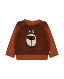 Stella McCartney Kids Brown Sweatshirt For Baby Boy With Bear