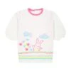 Billieblush Ivory Dress With Rabbit For Baby Girl