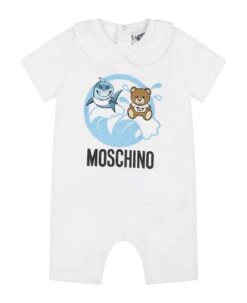 MOSCHINO Light Blue Set For Baby Boy With Print And Teddy Bear -TinyTogs Kids Shop 5d82f422fbdcfe735f4ac00f6d31c4ce