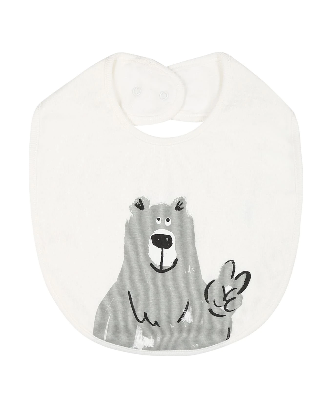 Stella McCartney Kids White Set For Baby Boy With Printed Bear 4 Stella McCartney Kids White Set For Baby Boy With Printed Bear - Image 4