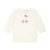BONPOINT Ivory T-shirt For Baby Girl With Logo