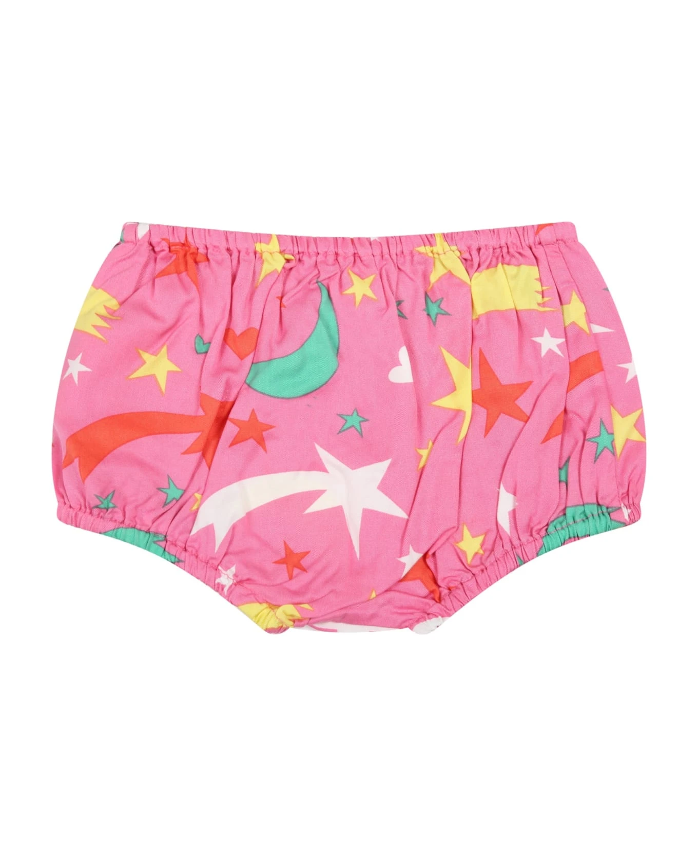 Stella McCartney Kids Fuchsia Dress Gor Baby Girl With Colorful Stars 3 Stella McCartney Kids Fuchsia Dress Gor Baby Girl With Colorful Stars - Image 3