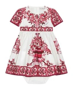 Dolce & Gabbana White/red Dress Baby Girl