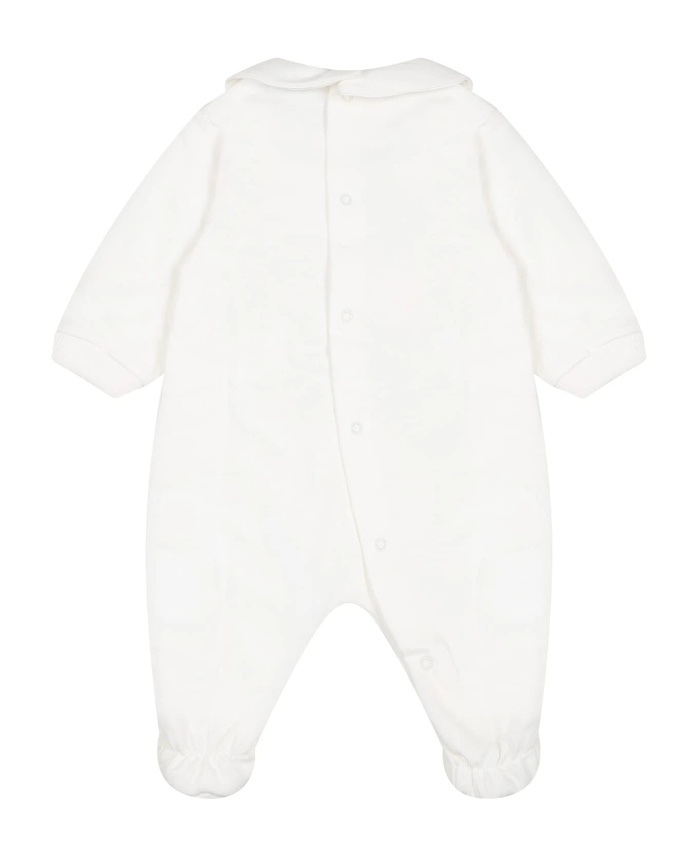 MOSCHINO White Set For Baby Kids With Teddy Bear And Logo 3 MOSCHINO White Set For Baby Kids With Teddy Bear And Logo - Image 3
