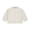 TARTINE ET CHOCOLAT Ivory Cardigan For Baby Girl With Flowers