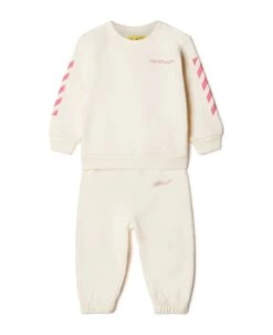Off-White White Cotton Tracksuit