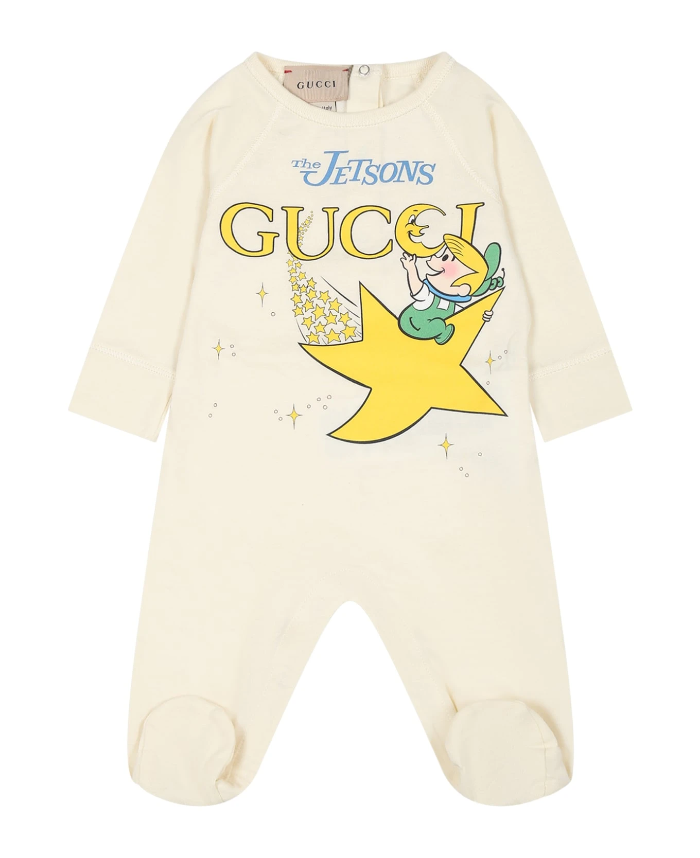 Gucci Ivory Set For Baby Kids With Logo And Print 2 Gucci Ivory Set For Baby Kids With Logo And Print - Image 2
