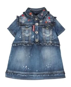 DSQUARED2 Denim Dress Baby Girl