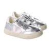 Veja Sneakers Argento In Similpelle Con Velcro Baby Girl