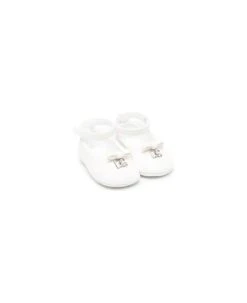 Dolce & Gabbana Ballerina Prewalker Bianca Glitterata In Nappa Baby Girl -TinyTogs Kids Shop ae8f2472f210d0deb7894c72f58a6460