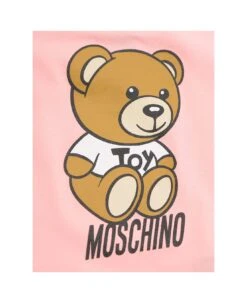 MOSCHINO Pink And White Onesie And Beanie Suit With Teddy Bear Print In Cotton Baby 5 MOSCHINO Pink And White Onesie And Beanie Suit With Teddy Bear Print In Cotton Baby -TinyTogs Kids Shop af5eb6d12c031cdfb5fe90344ba23581