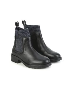 Chloé Black Leather Ankle Boots With Navy Blue Sock Insert -TinyTogs Kids Shop af6edb75d02ebdf7564cc7c59b0f0e6f
