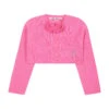 Blumarine Fuchsia Cardigan For Baby Girl With Logo