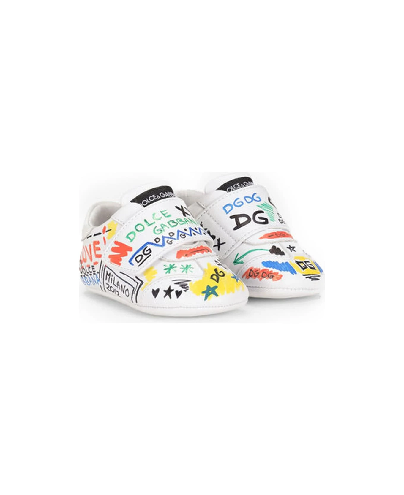 Dolce & Gabbana Strap Sneakers With Written Print 2 Dolce & Gabbana Strap Sneakers With Written Print - Image 2