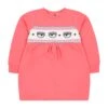 Chiara Ferragni Pink Dress For Baby Girl With Flirting Eyes