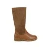 Chloé Tan Leather And Suede Boot With Logo