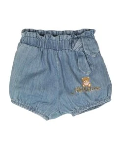 MOSCHINO Blue Denim Shorts Baby Girl
