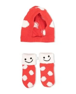 Stella McCartney Kids Red Cotton Socks And Beanie