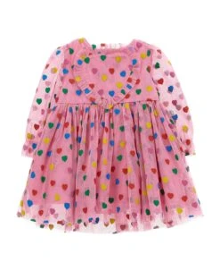 Stella McCartney Kids All Over Heart Tulle Dress