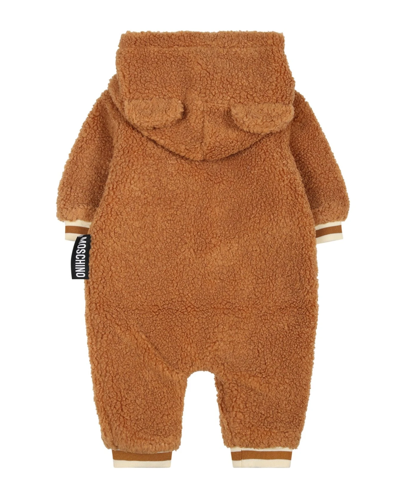 MOSCHINO Brown Babygrow For Babykids With Teddy Bear 2 MOSCHINO Brown Babygrow For Babykids With Teddy Bear - Image 2