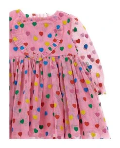 Stella McCartney Kids All Over Heart Tulle Dress -TinyTogs Kids Shop d7d29804e0e819b055db8624cfd47f0e