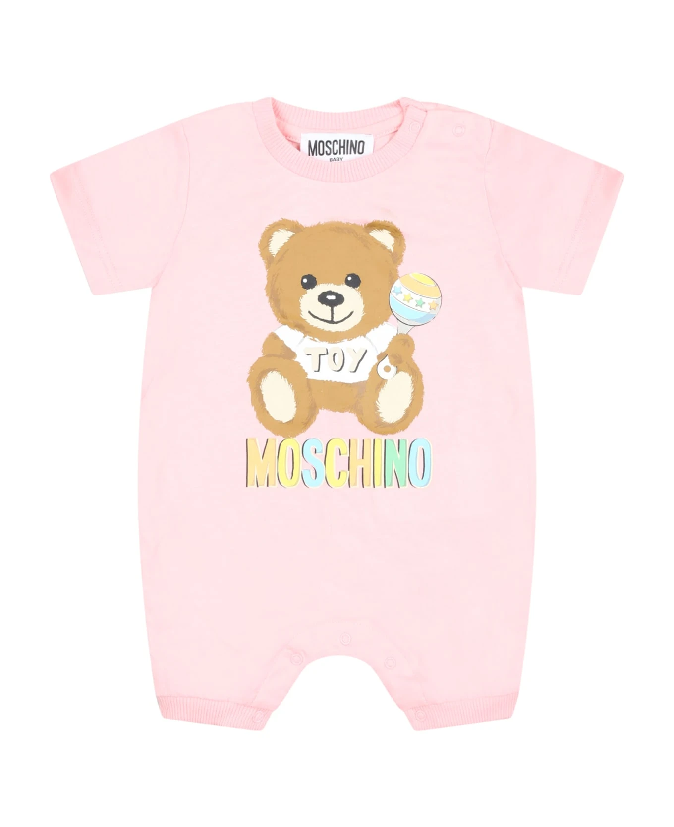 MOSCHINO Pink Set For Baby Girl With Teddy Bear 4 MOSCHINO Pink Set For Baby Girl With Teddy Bear - Image 4