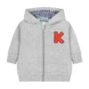 Kenzo Kids Grey Sweatshirt For Baby Kids With Logo